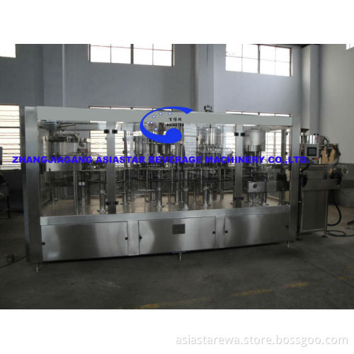 Monobloc 4 in 1 PET bottled pulp juice hot filling equipment